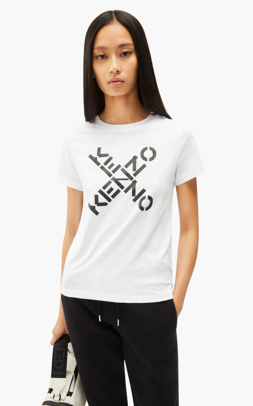 Kenzo Sport Big X T Shirt White For Womens 6452WHAES